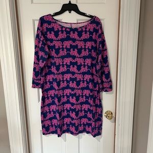 Fun Lilly Pulitzer print, 100% Pima cotton dress, XL
